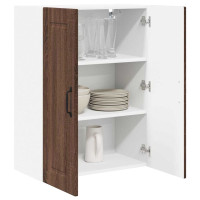 Produktbild för Väggskåp PORTO Brun Ek 60 x 31 x 80 cm Konstruerat trä