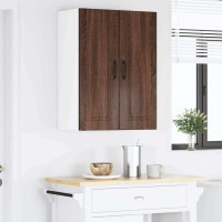 Produktbild för Väggskåp PORTO Brun Ek 60 x 31 x 80 cm Konstruerat trä