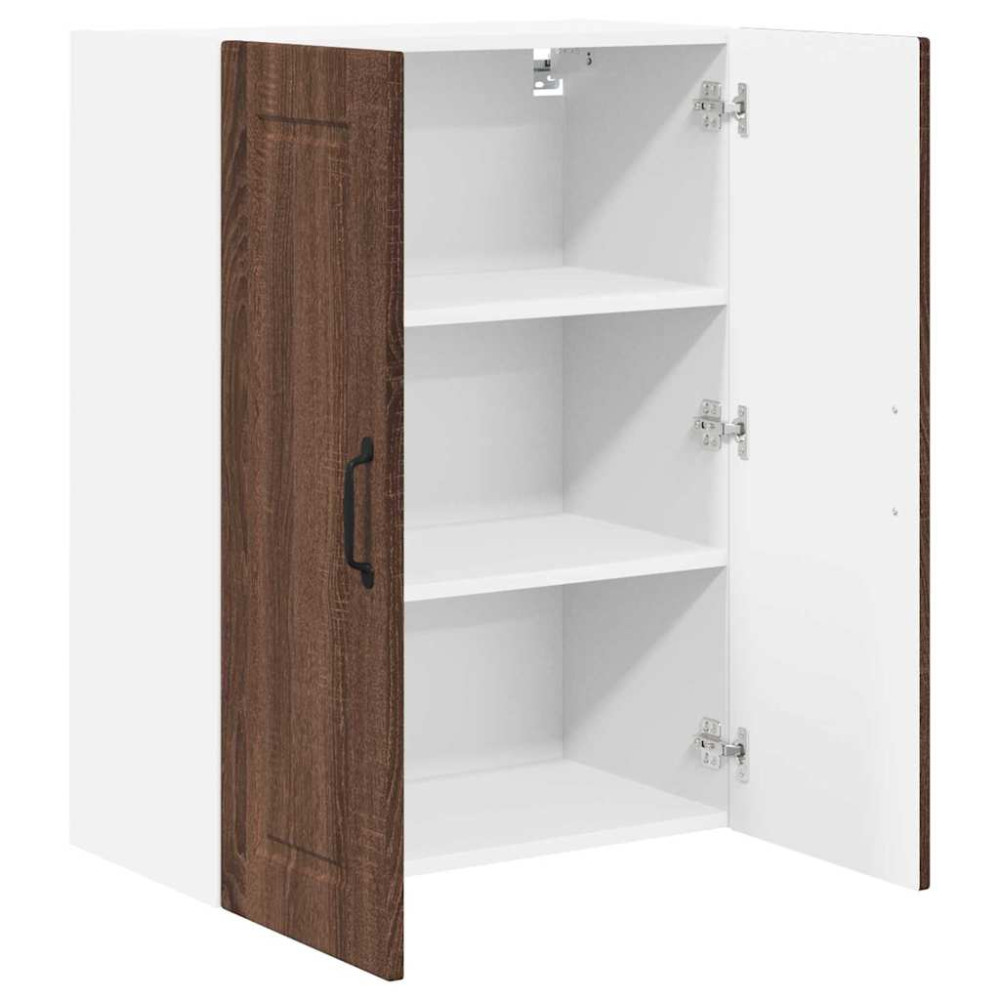 Produktbild för Väggskåp PORTO Brun Ek 60 x 31 x 80 cm Konstruerat trä