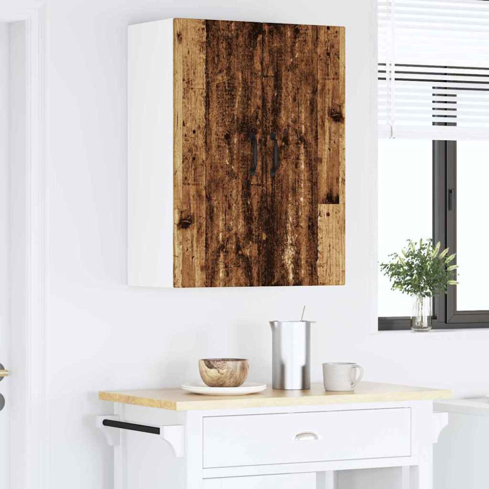 Produktbild för Väggskåp PORTO Gammalt trä 60 x 31 x 80 cm Konstruerat trä