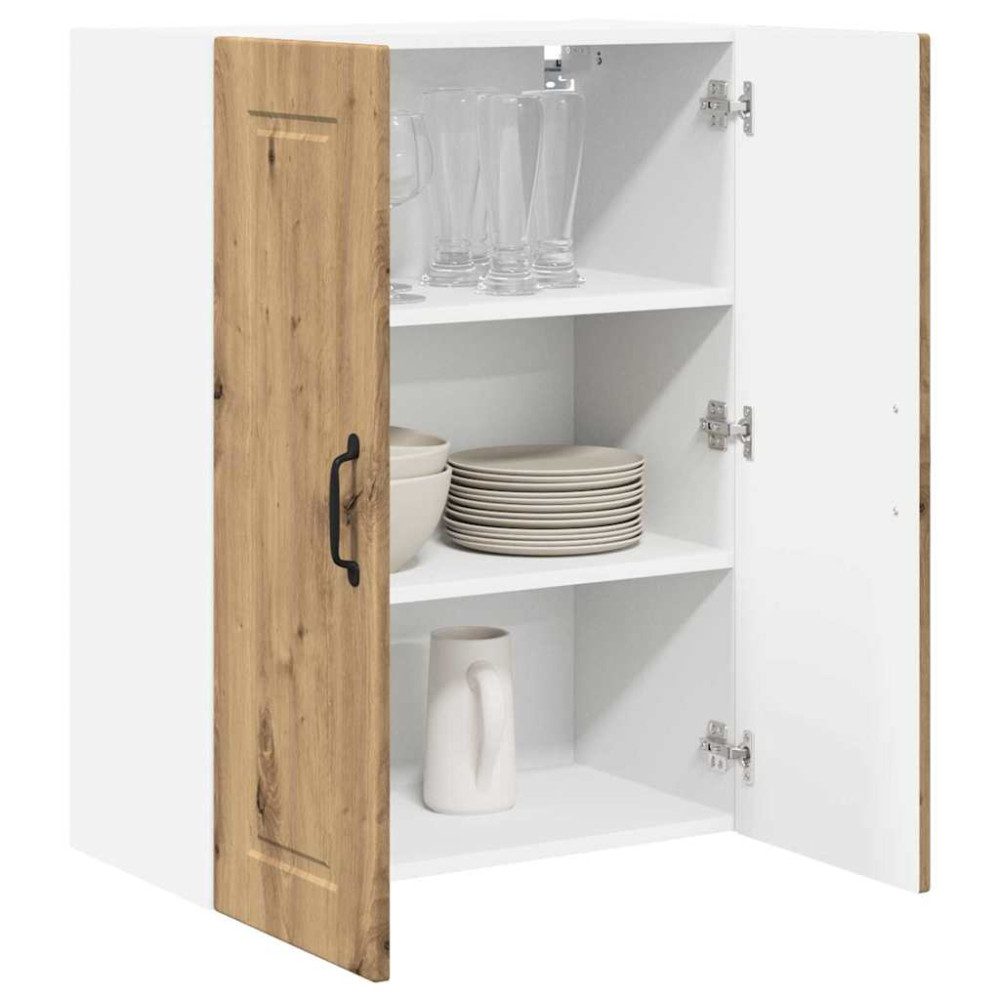 Produktbild för Väggskåp PORTO Artisan Ek 60 x 31 x 80 cm Konstruerat trä