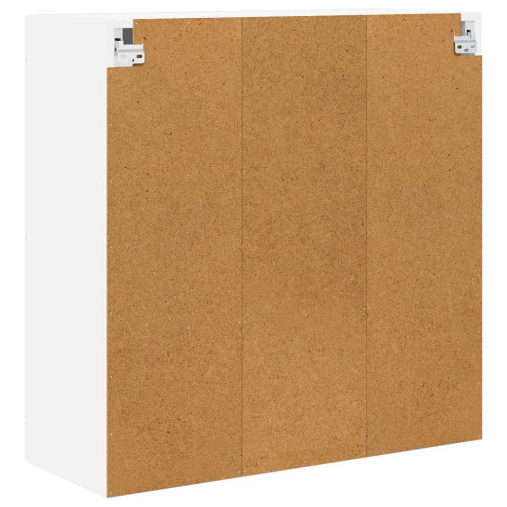Produktbild för Väggglasförråd PORTO Vit 80 x 31 x 80 cm Konstruerat trä
