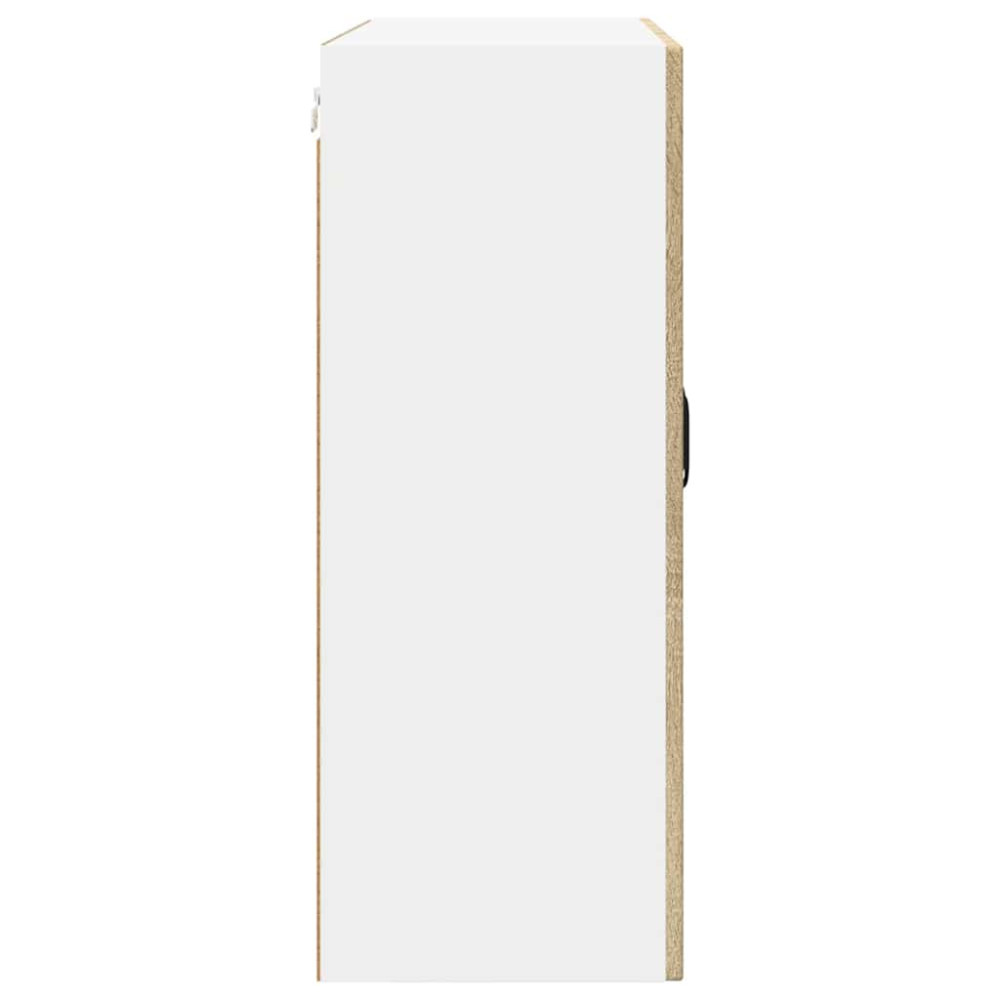 Produktbild för Väggglasförråd PORTO Sonoma-ek 80 x 31 x 80 cm Konstruerat trä