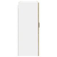 Produktbild för Väggglasförråd PORTO Sonoma-ek 80 x 31 x 80 cm Konstruerat trä