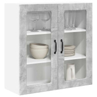 Produktbild för Väggglasförråd PORTO Betonggrå 80 x 31 x 80 cm Konstruerat trä
