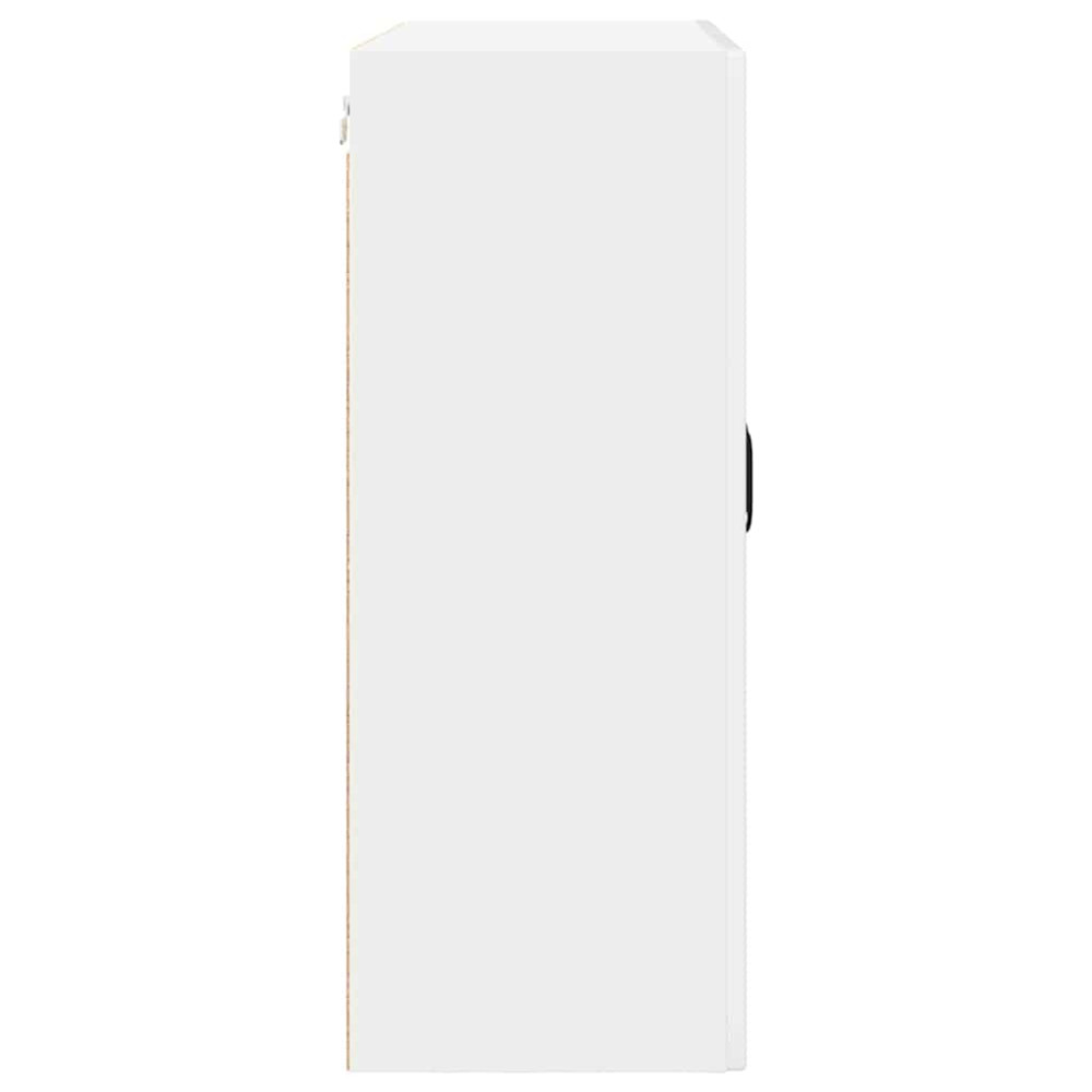 Produktbild för Väggglasförråd PORTO Högblanka vita 80 x 31 x 80 cm