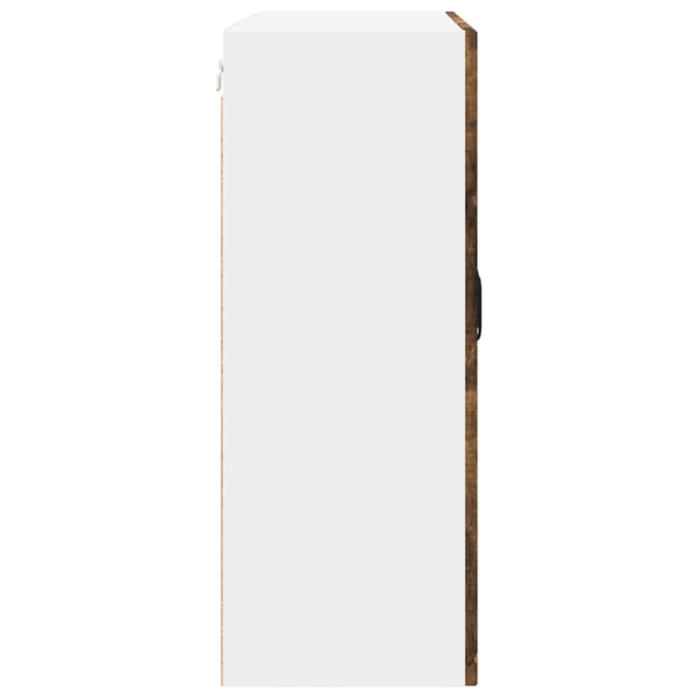 Produktbild för Väggglasförråd PORTO Rökt ek 80 x 31 x 80 cm Konstruerat trä