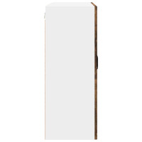 Produktbild för Väggglasförråd PORTO Rökt ek 80 x 31 x 80 cm Konstruerat trä