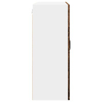Produktbild för Väggglasförråd PORTO Gammalt trä 80 x 31 x 80 cm