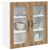 Produktbild för Väggglasförråd PORTO Artisan Ek 80 x 31 x 80 cm Konstruerat trä