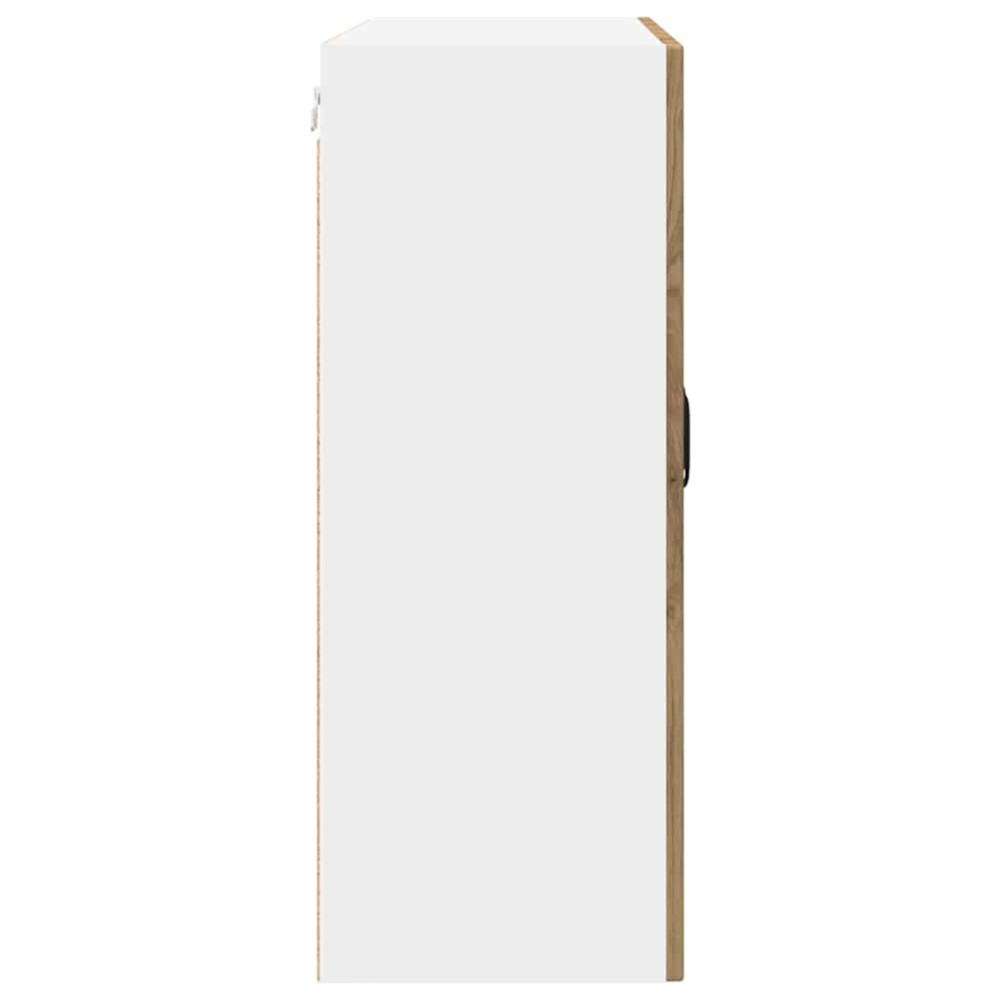 Produktbild för Väggglasförråd PORTO Artisan Ek 80 x 31 x 80 cm Konstruerat trä