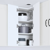 Produktbild för Vägghörnskåp PORTO Vit 57 x 57 x 80 cm Konstruerat trä