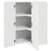 Produktbild för Vägghörnskåp PORTO Vit 57 x 57 x 80 cm Konstruerat trä