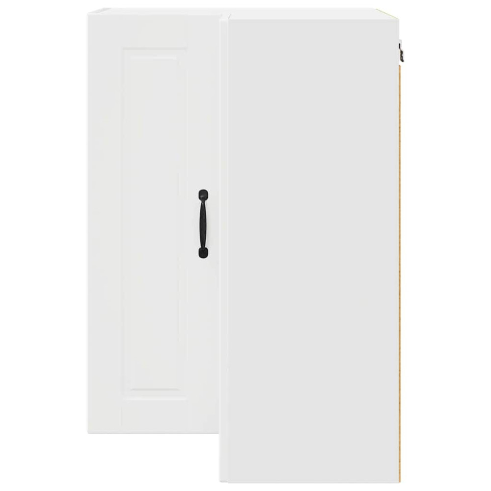 Produktbild för Vägghörnskåp PORTO Vit 57 x 57 x 80 cm Konstruerat trä