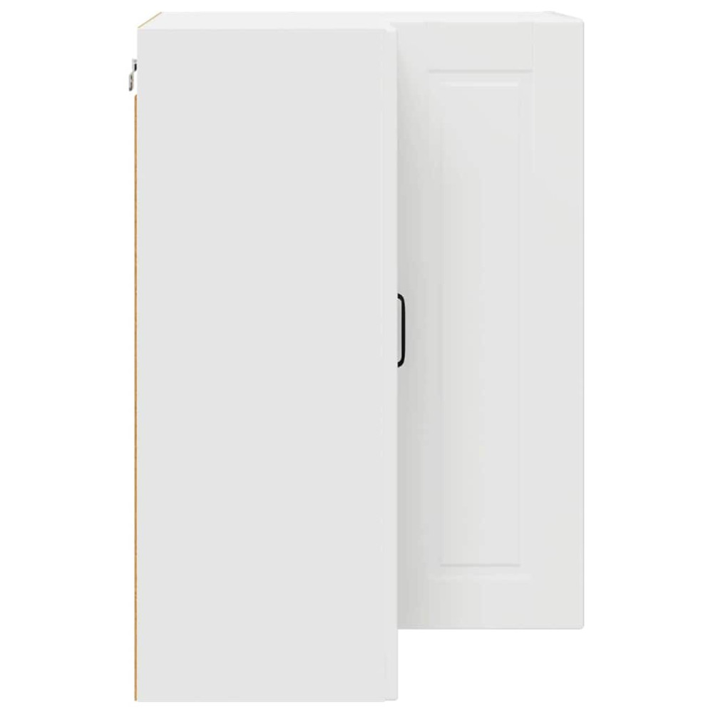 Produktbild för Vägghörnskåp PORTO Vit 57 x 57 x 80 cm Konstruerat trä