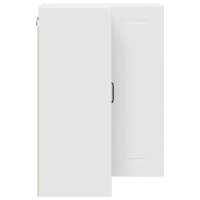Produktbild för Vägghörnskåp PORTO Vit 57 x 57 x 80 cm Konstruerat trä