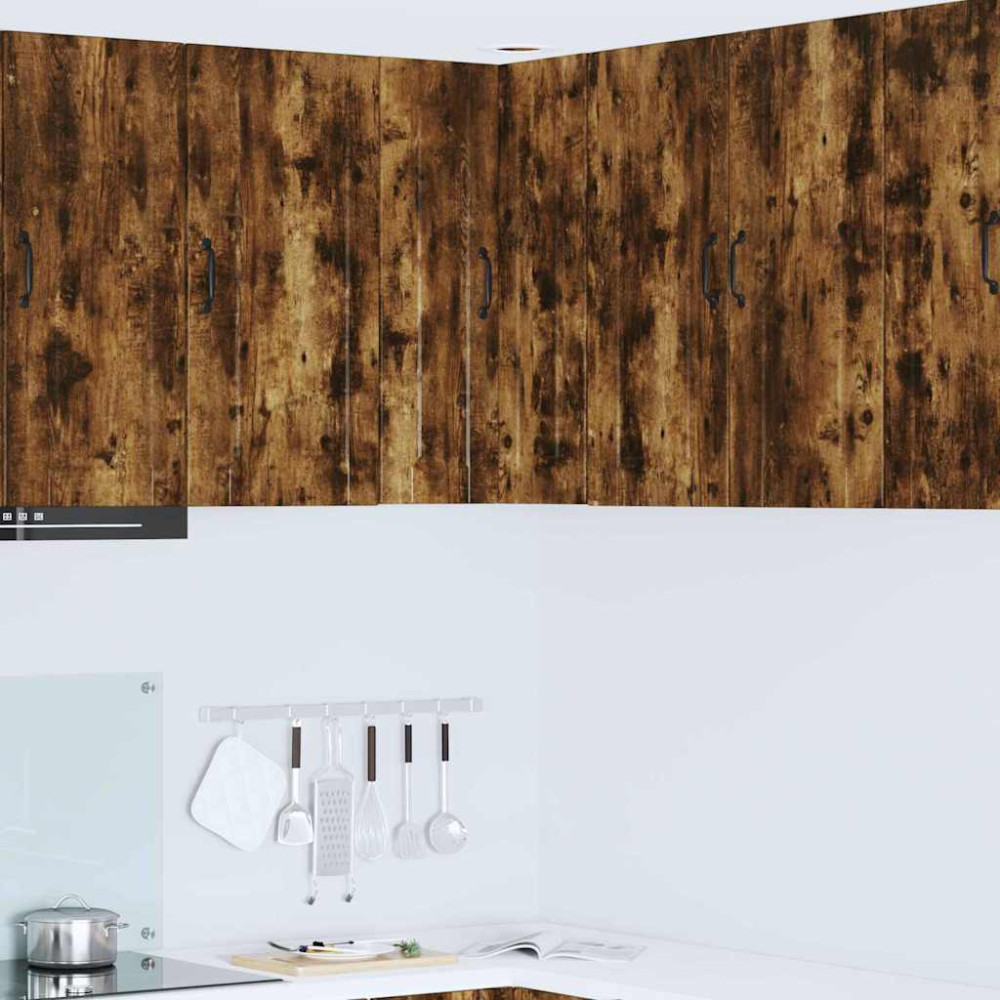 Produktbild för Vägghörnskåp PORTO Rökt ek 57 x 57 x 80 cm Konstruerat trä