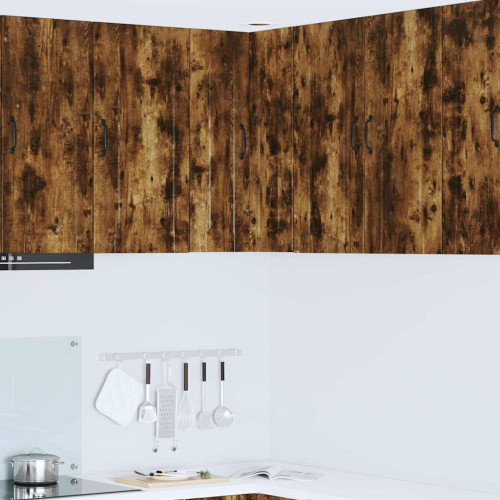 vidaXL Vägghörnskåp PORTO Rökt ek 57 x 57 x 80 cm Konstruerat trä