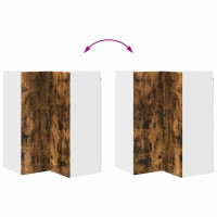 Produktbild för Vägghörnskåp PORTO Rökt ek 57 x 57 x 80 cm Konstruerat trä