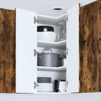 Produktbild för Vägghörnskåp PORTO Rökt ek 57 x 57 x 80 cm Konstruerat trä