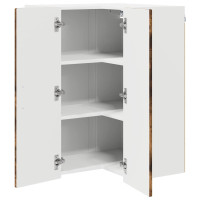 Produktbild för Vägghörnskåp PORTO Rökt ek 57 x 57 x 80 cm Konstruerat trä