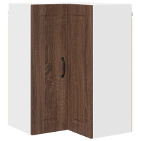 Produktbild för Vägghörnskåp PORTO Brun Ek 57 x 57 x 80 cm Konstruerat trä