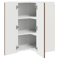 Produktbild för Vägghörnskåp PORTO Brun Ek 57 x 57 x 80 cm Konstruerat trä