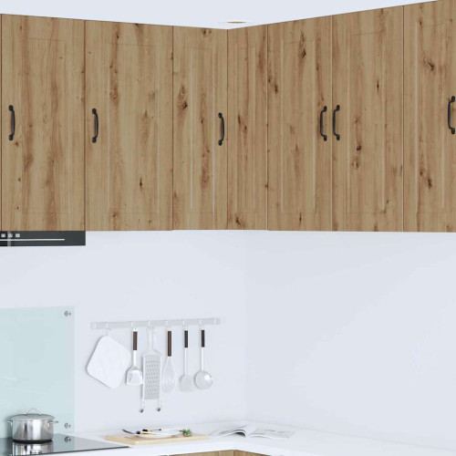 vidaXL Vägghörnskåp PORTO Artisan Ek 57 x 57 x 80 cm Konstruerat trä