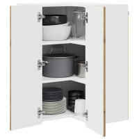 Produktbild för Vägghörnskåp PORTO Artisan Ek 57 x 57 x 80 cm Konstruerat trä