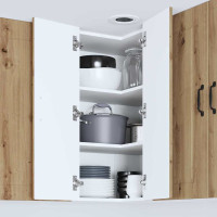 Produktbild för Vägghörnskåp PORTO Artisan Ek 57 x 57 x 80 cm Konstruerat trä