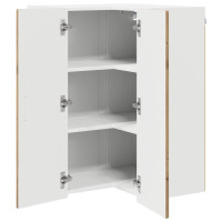Produktbild för Vägghörnskåp PORTO Artisan Ek 57 x 57 x 80 cm Konstruerat trä
