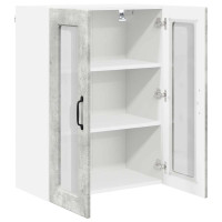 Produktbild för Väggglasförråd PORTO Betonggrå 60 x 31 x 80 cm Konstruerat trä