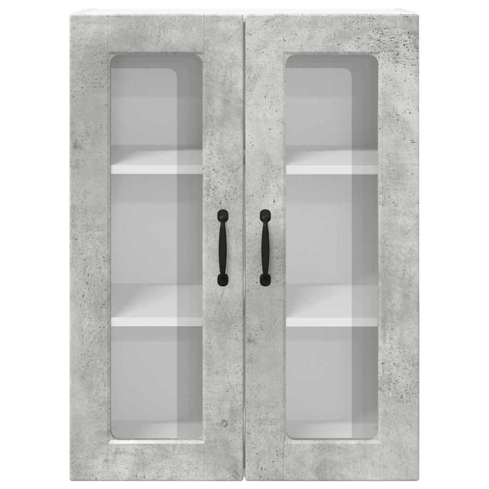 Produktbild för Väggglasförråd PORTO Betonggrå 60 x 31 x 80 cm Konstruerat trä