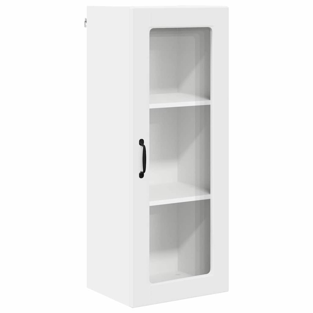 Produktbild för Väggglasförråd PORTO Vit 40 x 31 x 100 cm Konstruerat trä