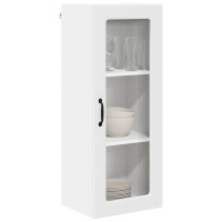 Produktbild för Väggglasförråd PORTO Vit 40 x 31 x 100 cm Konstruerat trä