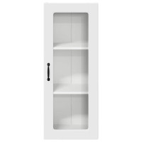 Produktbild för Väggglasförråd PORTO Vit 40 x 31 x 100 cm Konstruerat trä