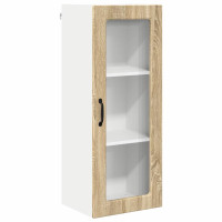 Produktbild för Väggglasförråd PORTO Sonoma-ek 40 x 31 x 100 cm Konstruerat trä