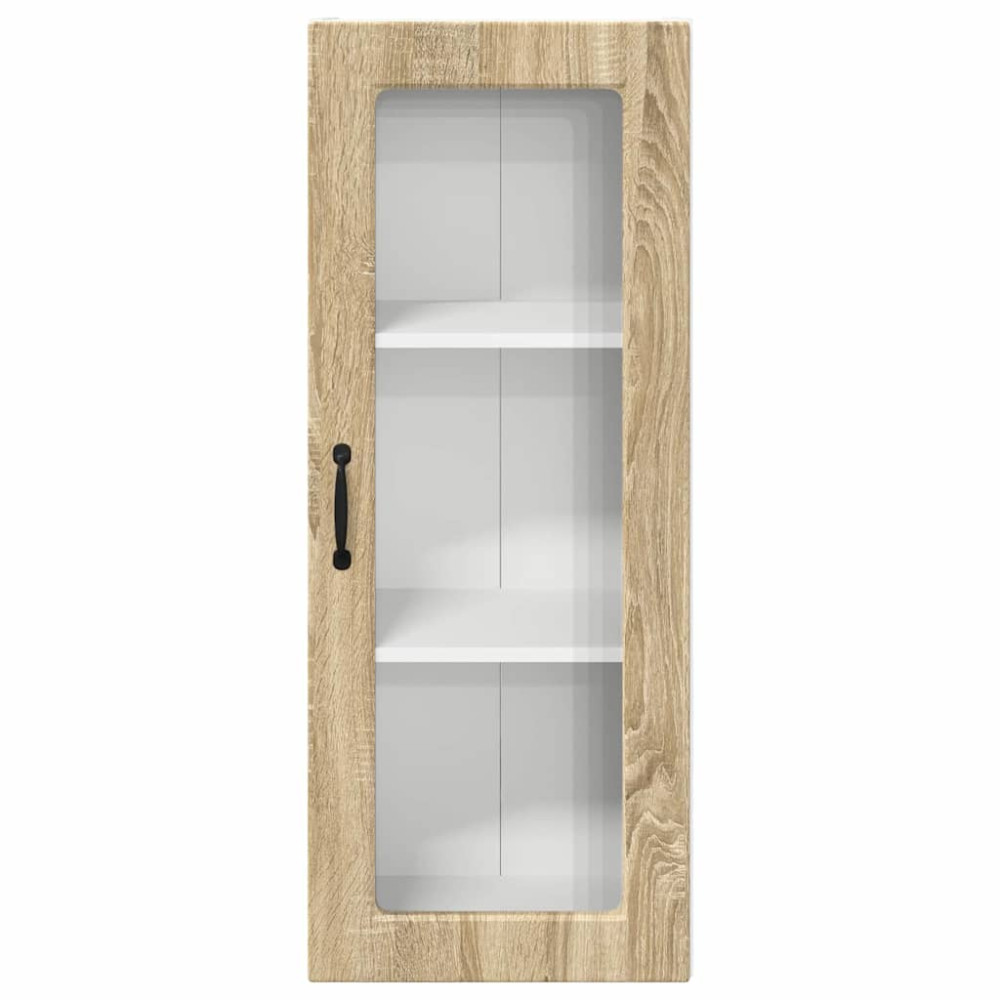 Produktbild för Väggglasförråd PORTO Sonoma-ek 40 x 31 x 100 cm Konstruerat trä