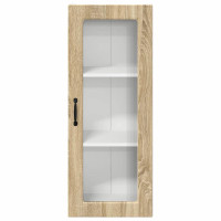 Produktbild för Väggglasförråd PORTO Sonoma-ek 40 x 31 x 100 cm Konstruerat trä