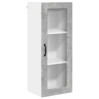 Produktbild för Väggglasförråd PORTO Betonggrå 40 x 31 x 100 cm Konstruerat trä