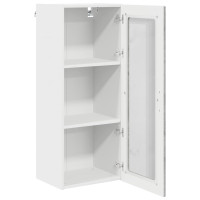 Produktbild för Väggglasförråd PORTO Betonggrå 40 x 31 x 100 cm Konstruerat trä