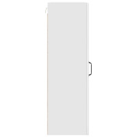 Produktbild för Väggglasförråd PORTO Högblanka vita 40 x 31 x 100 cm