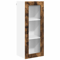 Produktbild för Väggglasförråd PORTO Rökt ek 40 x 31 x 100 cm Konstruerat trä
