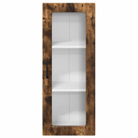 Produktbild för Väggglasförråd PORTO Rökt ek 40 x 31 x 100 cm Konstruerat trä