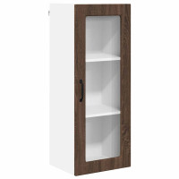 Produktbild för Väggglasförråd PORTO Brun Ek 40 x 31 x 100 cm Konstruerat trä