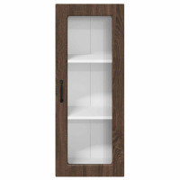 Produktbild för Väggglasförråd PORTO Brun Ek 40 x 31 x 100 cm Konstruerat trä