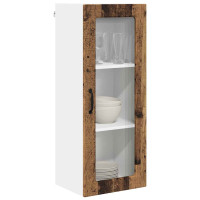 Produktbild för Väggglasförråd PORTO Gammalt trä 40 x 31 x 100 cm