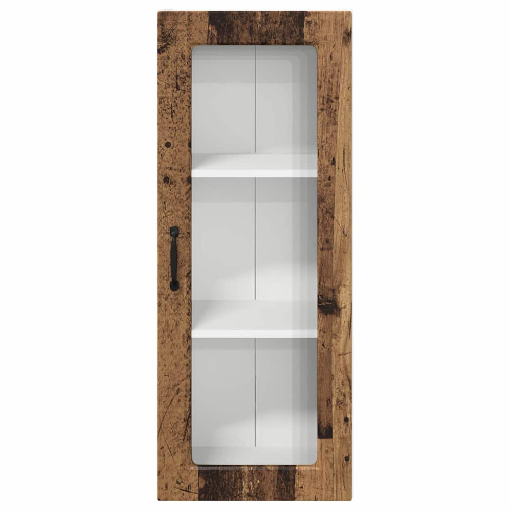 Produktbild för Väggglasförråd PORTO Gammalt trä 40 x 31 x 100 cm