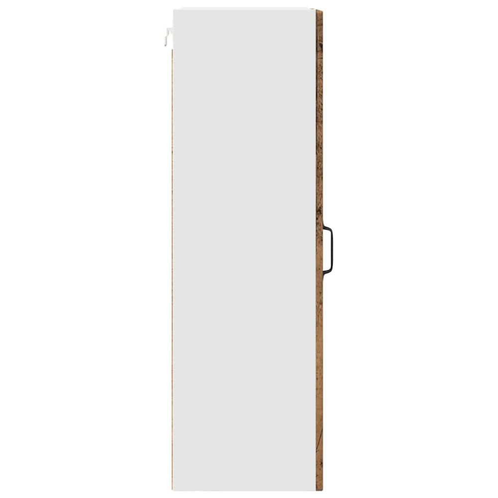 Produktbild för Väggglasförråd PORTO Gammalt trä 40 x 31 x 100 cm