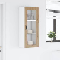 Produktbild för Väggglasförråd PORTO Artisan Ek 40 x 31 x 100 cm